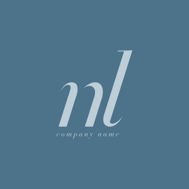 NL harf Logo şablonu
