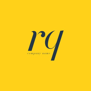 RQ harf Logo şablonu