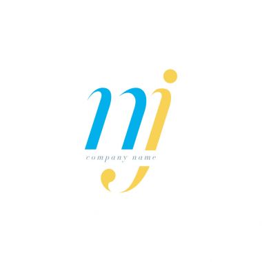 NJ harf Logo şablonu