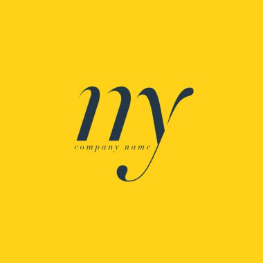 NY harf Logo şablonu