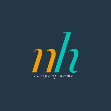 NH harf Logo şablonu