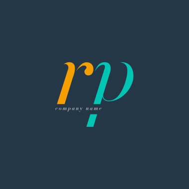 RP harf Logo şablonu