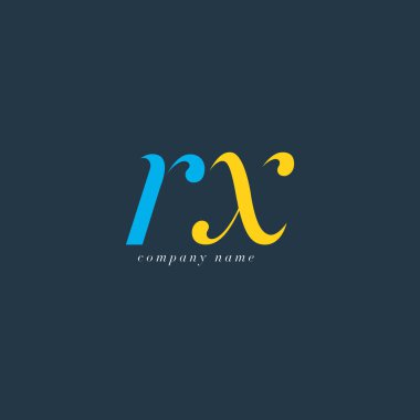 RX harf Logo şablonu