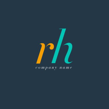 RH harf Logo şablonu