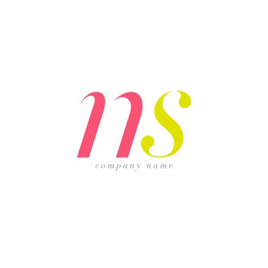 NS harf Logo şablonu