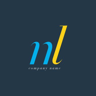 NL harf Logo şablonu