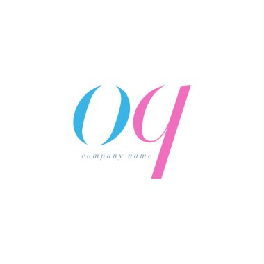 Oq harf Logo şablonu