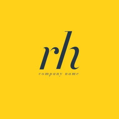RH harf Logo şablonu