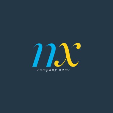 NX harf Logo şablonu