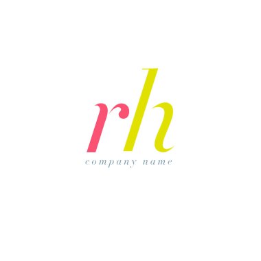 RH harf Logo şablonu