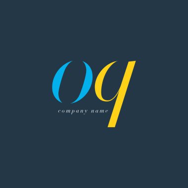 Oq harf Logo şablonu