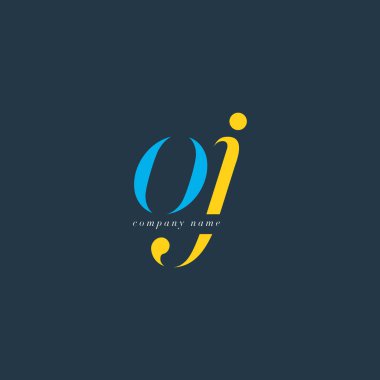 OJ harf Logo şablonu