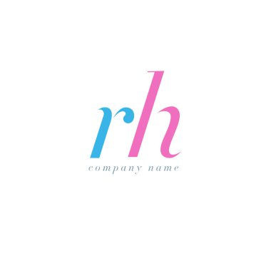 RH harf Logo şablonu