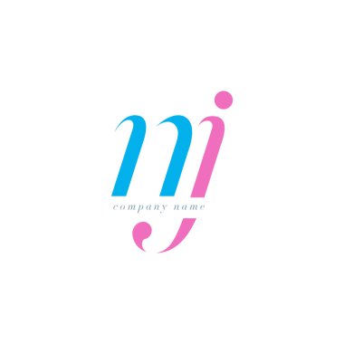 NJ harf Logo şablonu