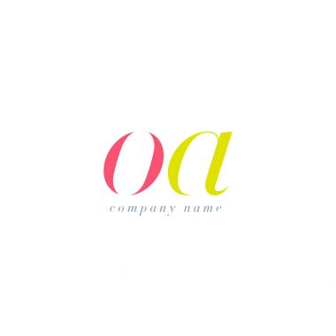 OA harf Logo şablonu