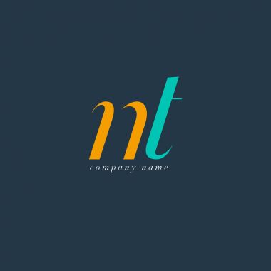 NT harf Logo şablonu