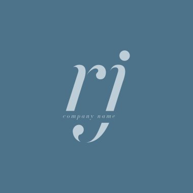 RJ harf Logo şablonu