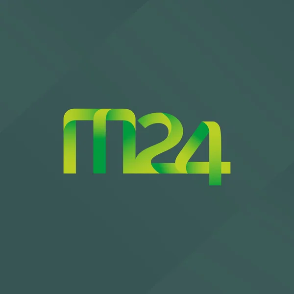 Betű és számjegy M24 logó — Stock Vector