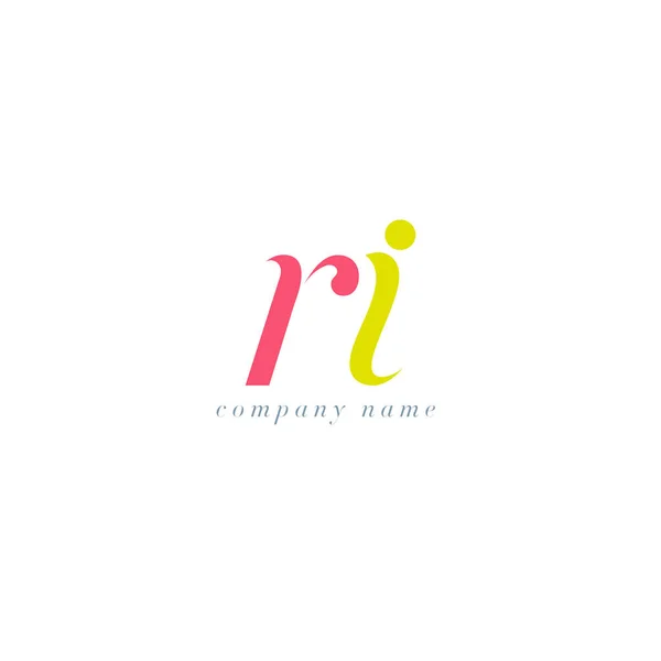 RI Letters Logo template — Stock Vector