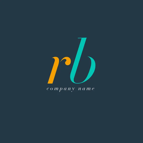 RB harf Logo şablonu — Stok Vektör