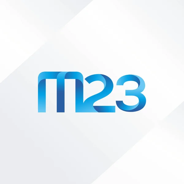 Betű és számjegy M23-as logó — Stock Vector
