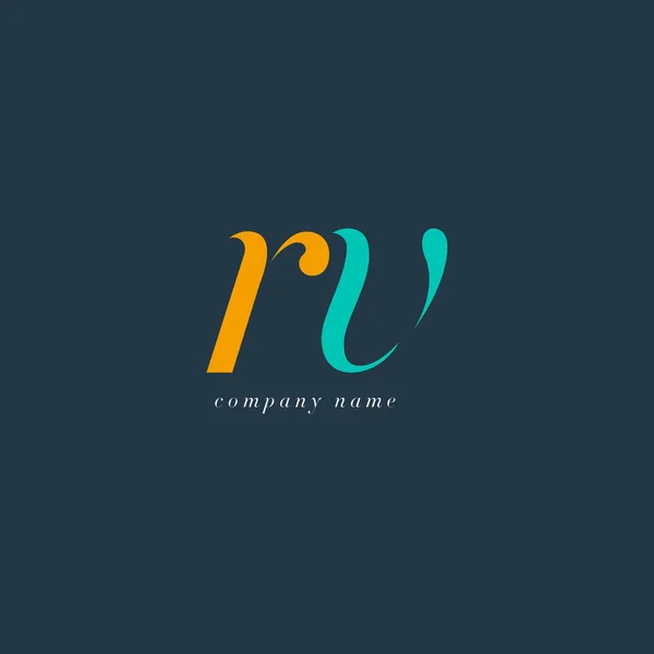 RV harf Logo şablonu — Stok Vektör