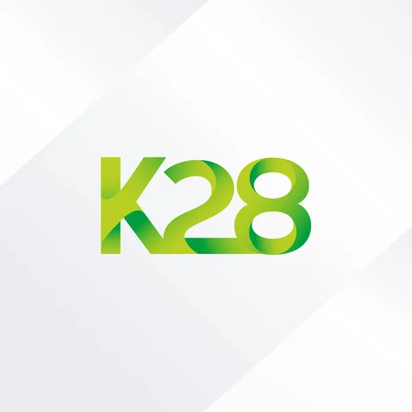 Буква и цифра K28 логотип — стоковый вектор