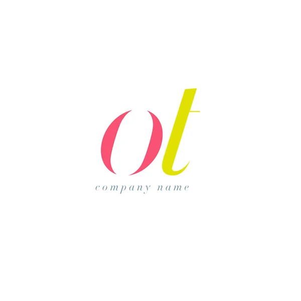 Modello di logo delle lettere OT — Vettoriale Stock