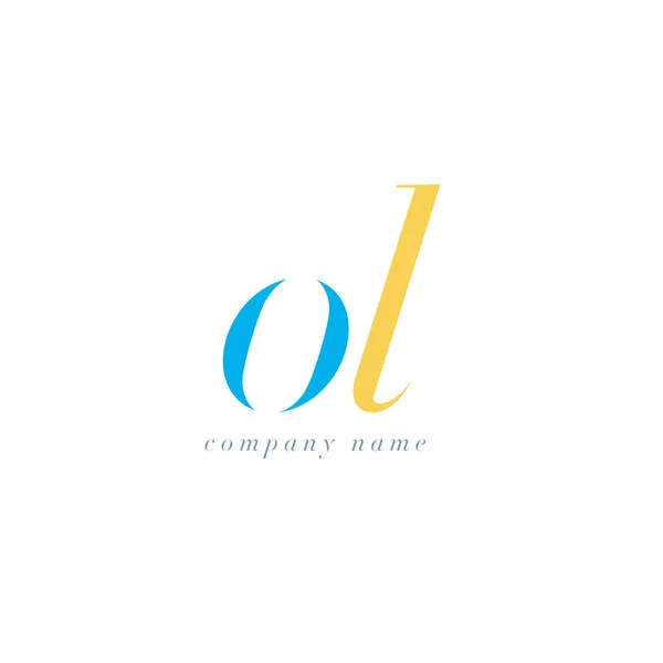 OL dopisy Logo šablona — Stockový vektor