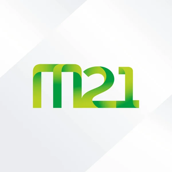 Lettre et chiffre logo M21 — Image vectorielle
