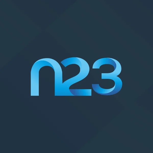 Літера і цифра логотип N23 — стоковий вектор