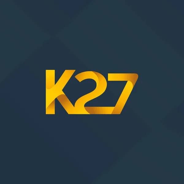 Logo huruf dan digit K27 - Stok Vektor