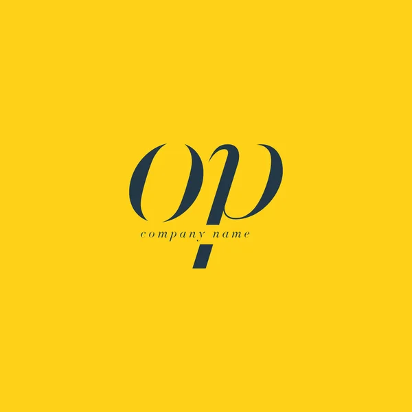 OP Letras Logo plantilla — Vector de stock