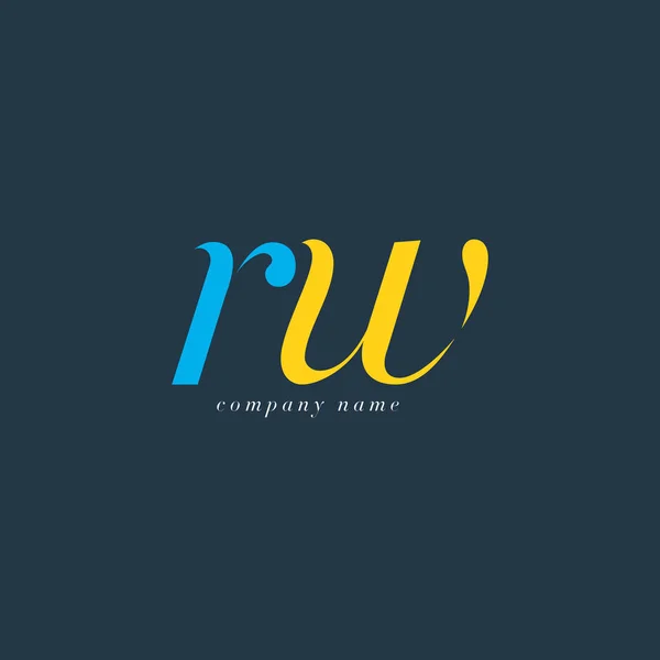 RW Letters Logo plantilla — Archivo Imágenes Vectoriales