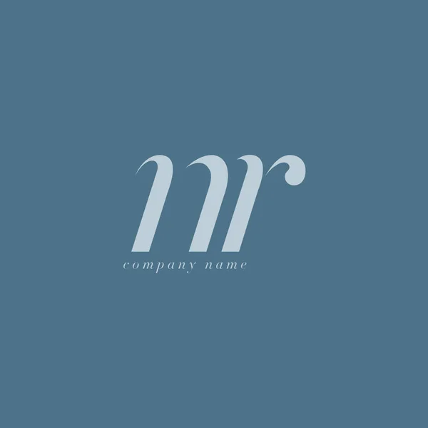 Modello di logo delle lettere NR — Vettoriale Stock
