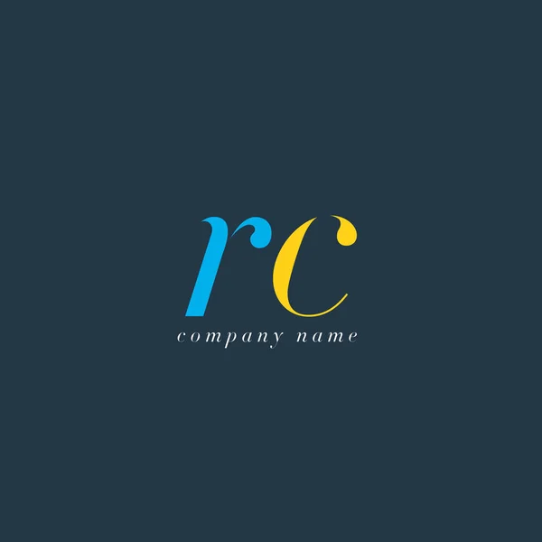 RC bokstäver logotyp mall — Stock vektor