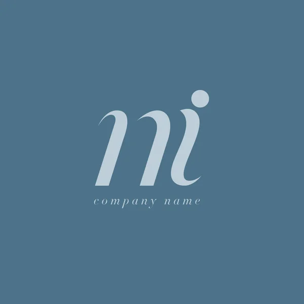 NI Letters Modelo de logotipo — Vetor de Stock