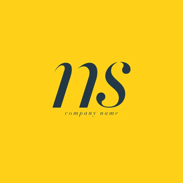 NS Lettres Modèle de logo — Image vectorielle