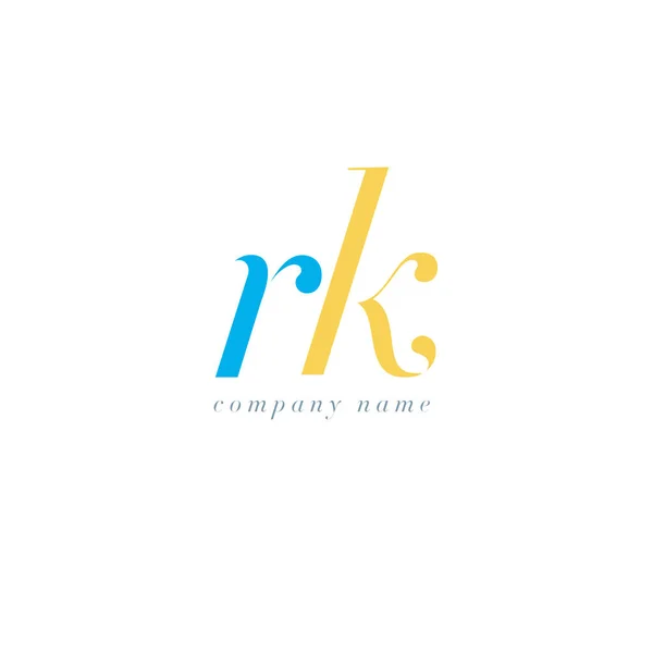 RK Letters Modelo de logotipo —  Vetores de Stock