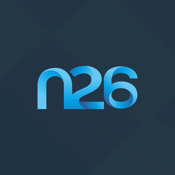Γράμμα και αριθμός λογότυπο N26 — Διανυσματικό Αρχείο