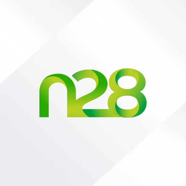 Літера і цифра логотип N28 — стоковий вектор