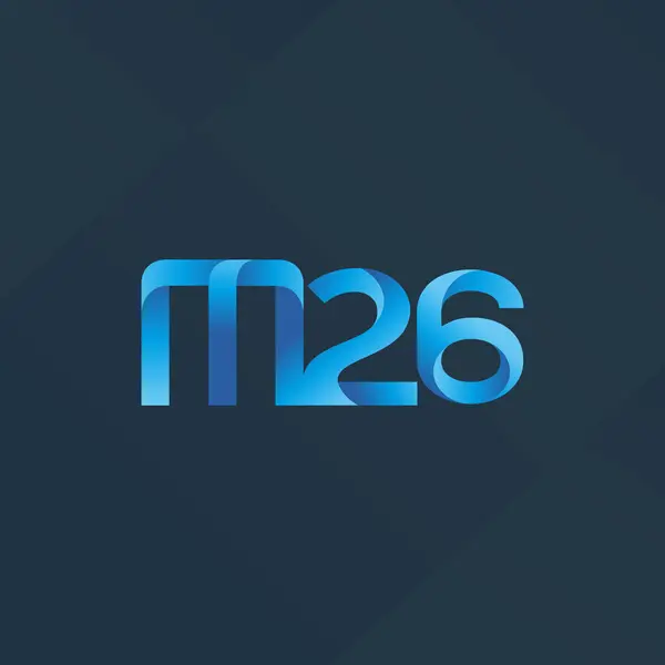 Літера і цифра логотип M26 — стоковий вектор