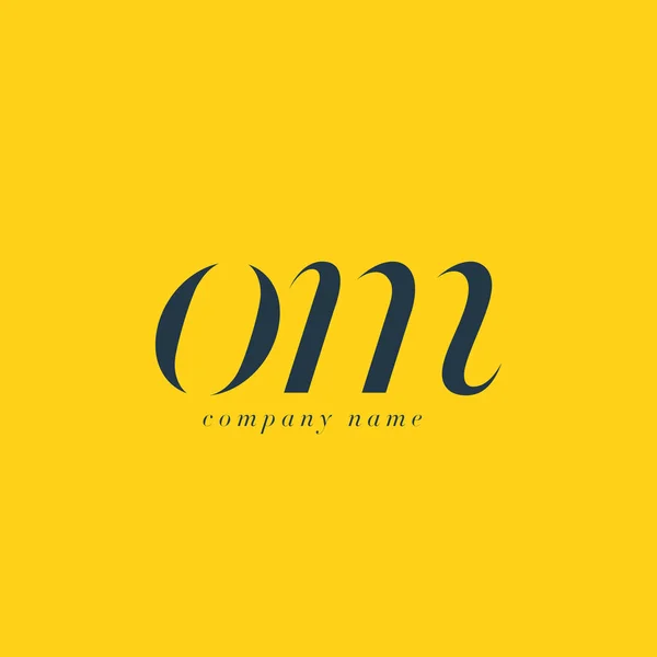 Modello del logo delle lettere OM — Vettoriale Stock