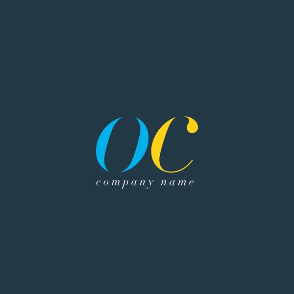 Oc bokstäver logotyp mall — Stock vektor