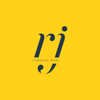 RJ harf Logo şablonu