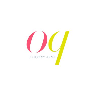 Oq harf Logo şablonu