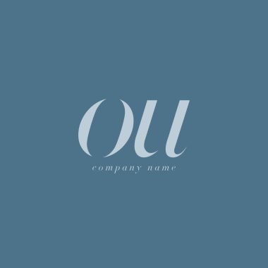 OU harf Logo şablonu
