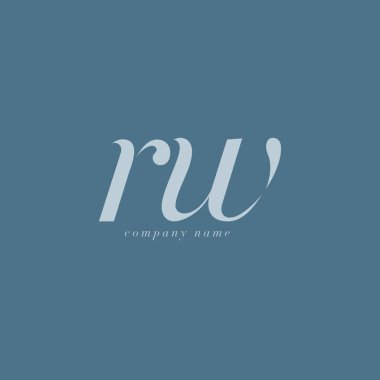 RW harf Logo şablonu