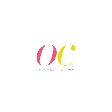 OC harf Logo şablonu