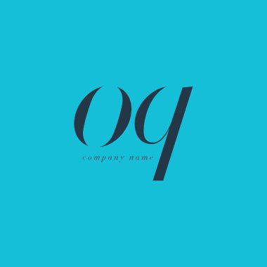 Oq harf Logo şablonu